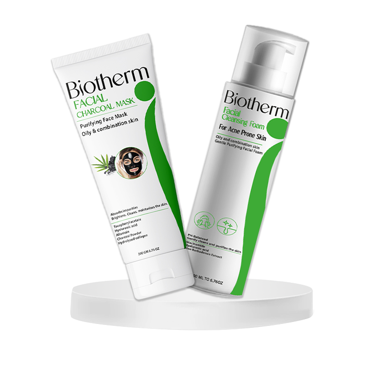 Biotherm Purifying & Detox Duo (Acne Foam + Charcoal Mask)