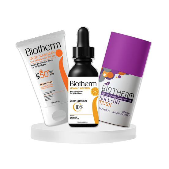 Biotherm Bundle (Sunscreen tinted +Vitamin C +Roll on Musk )