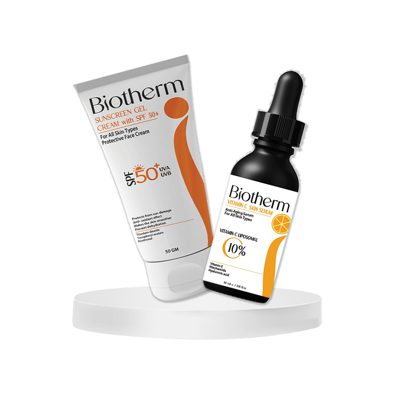Biotherm Bundle (Vitamin C Serum - Sunscreen gel cream )