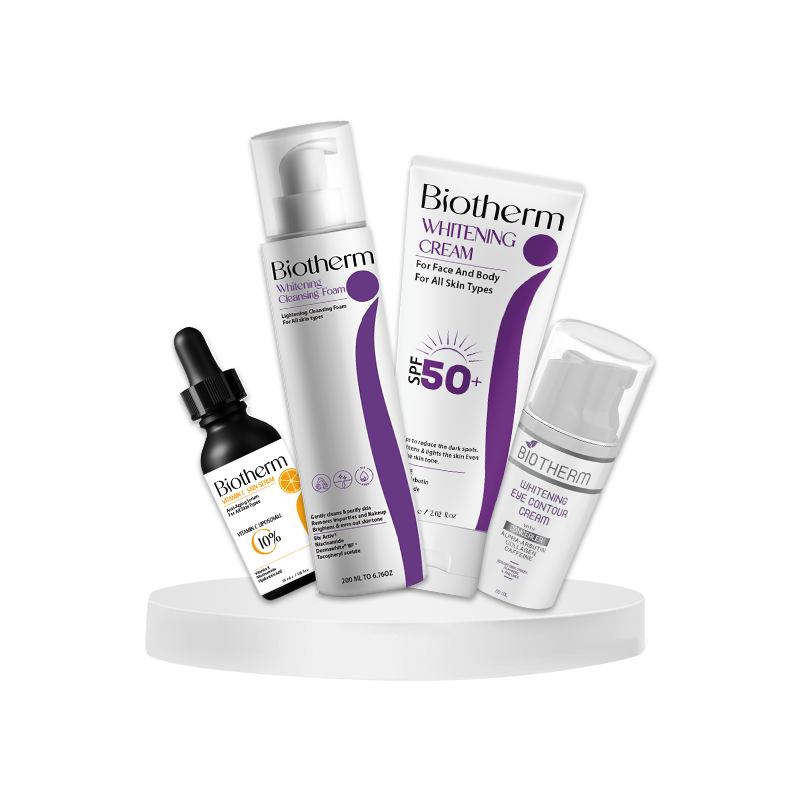 Biotherm Glowing Set (Foam+Cream+Eye+Vit C serum)