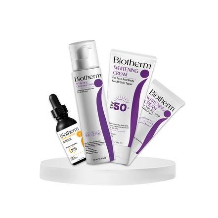 Biotherm whitening set (Foam+Whitening cream+Sensitive cream+Vitamin C serum)