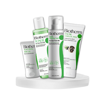Biotherm 4-Step Acne Treatment Set (Foam – Toner – Gel – Mask)