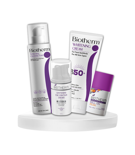 Biotherm Whitening set ( Whitening foam + cream + eye + roll-on musk)
