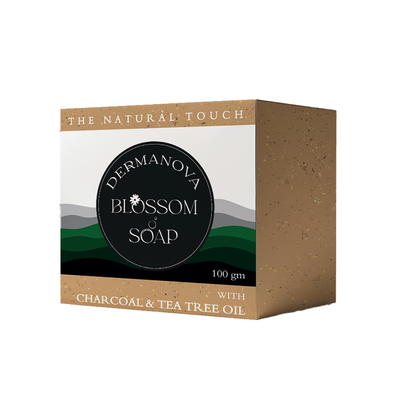 ديرمانوفا صابون بالفحم وزيت شجرة الشاى