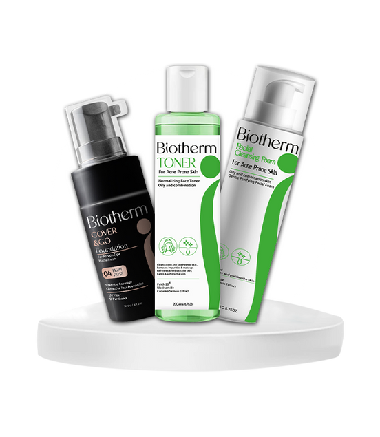 Biotherm Acne set (Foam+Toner +Foundation 04)
