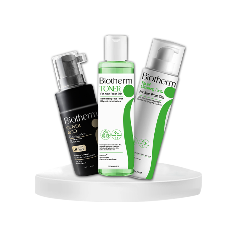 Biotherm Acne set (Foam+Toner+Foundation 01 )