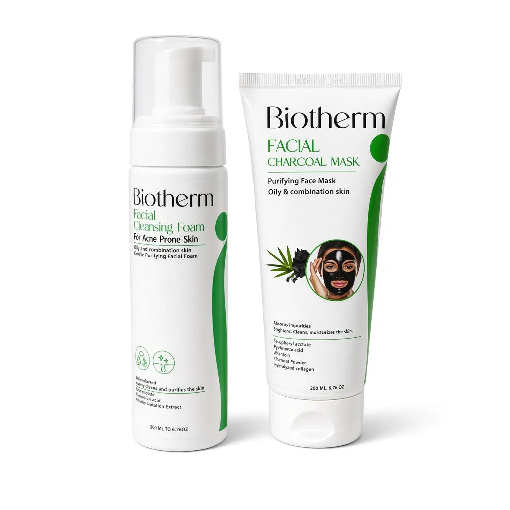 Biotherm Purifying & Detox Duo (Acne Foam + Charcoal Mask)