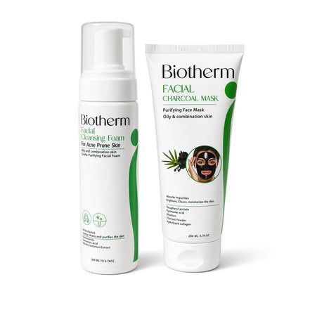 Biotherm Purifying & Detox Duo (Acne Foam + Charcoal Mask)